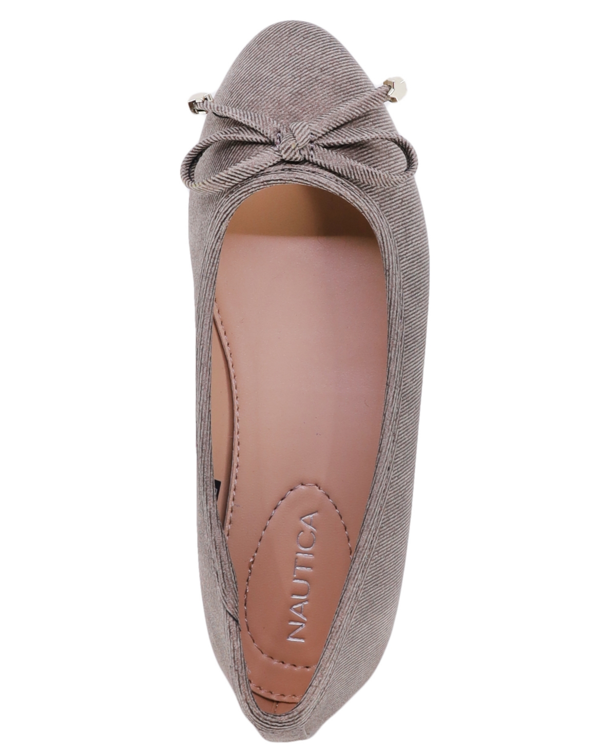 Nautica Little Girls Alonna Star Bow Detail Ballet Flat