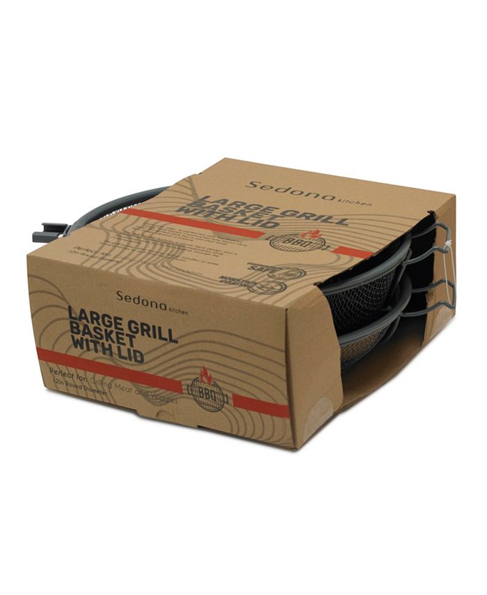 Sedona LargeSized Nonstick Grill Basket with Lid Macy's