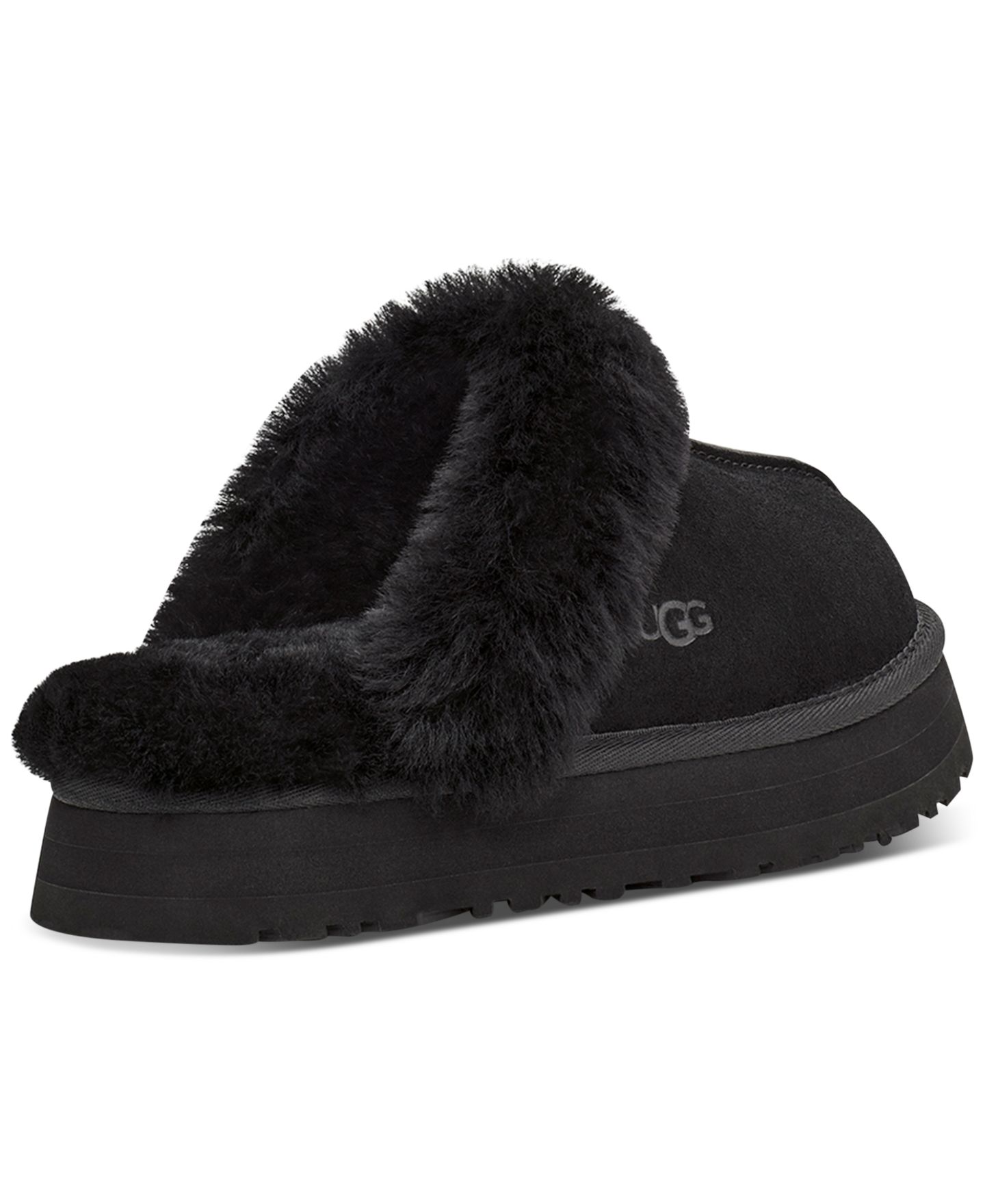 Женские тапочки UGG Disquette Slip-On Clog Slippers, цвет: Чёрный — фото 3