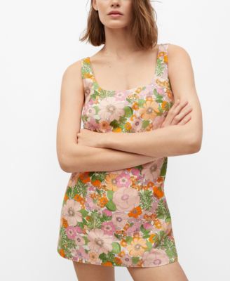 floral cotton romper