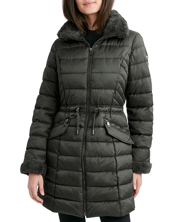 Laundry by Shelli Segal Women's FauxFurTrim Hooded Puffer Coat & Reviews Coats & Jackets
