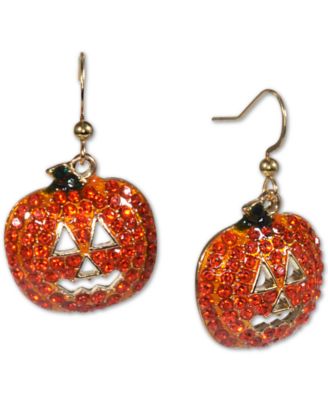 crystal pumpkin earrings