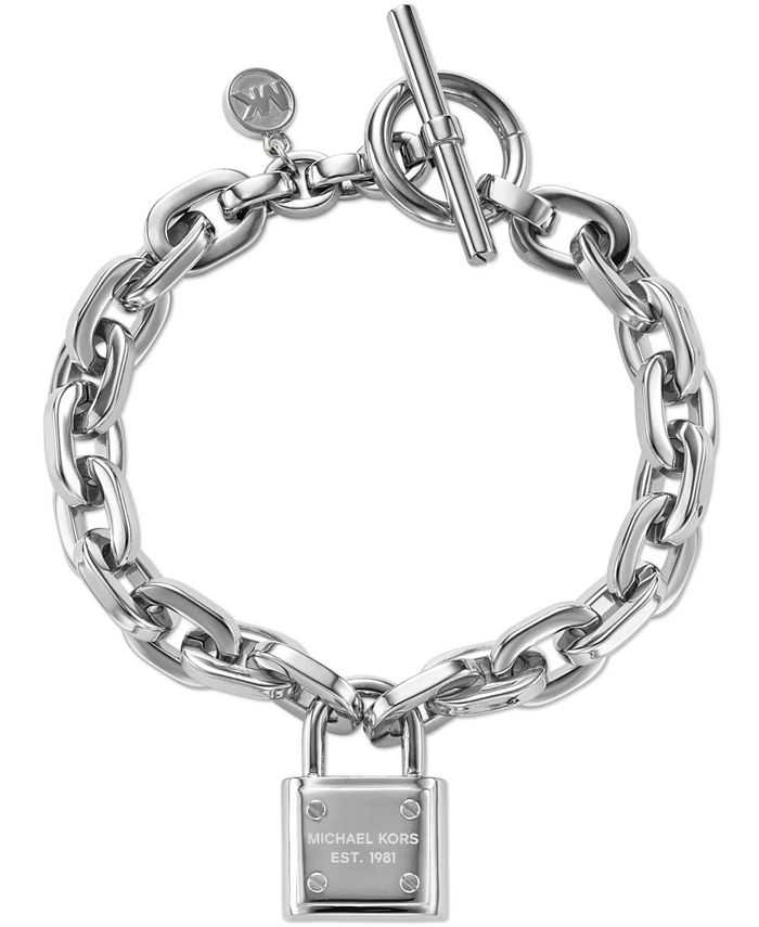 Michael Kors Chain and Logo Padlock Bracelet - Macy's