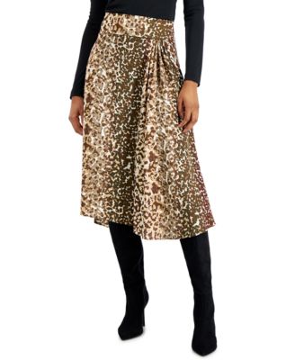 mid length leopard skirts macys