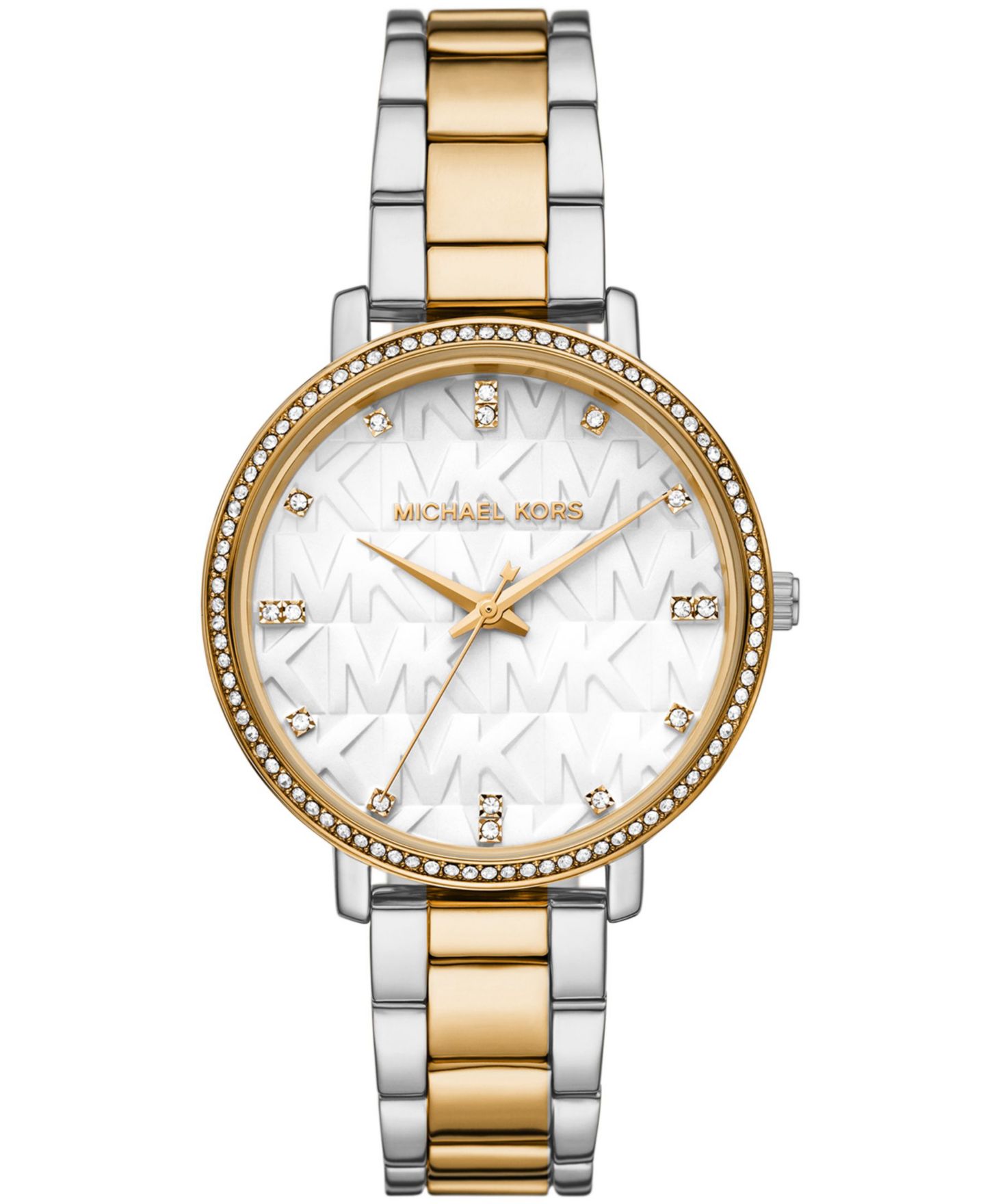 Женские часы Michael Kors Pyper Two-Tone Stainless Steel Bracelet Watch 38mm, цвет: Двухцветный — фото 1