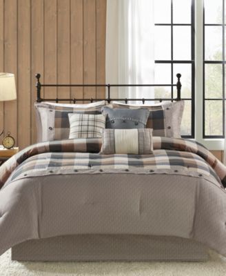 Ridge Herringbone 7-Pc. Comforter Set, Queen
