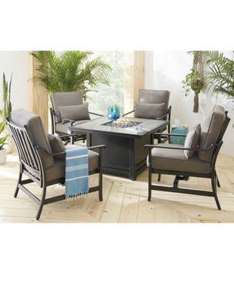 agio patio set with fire pit