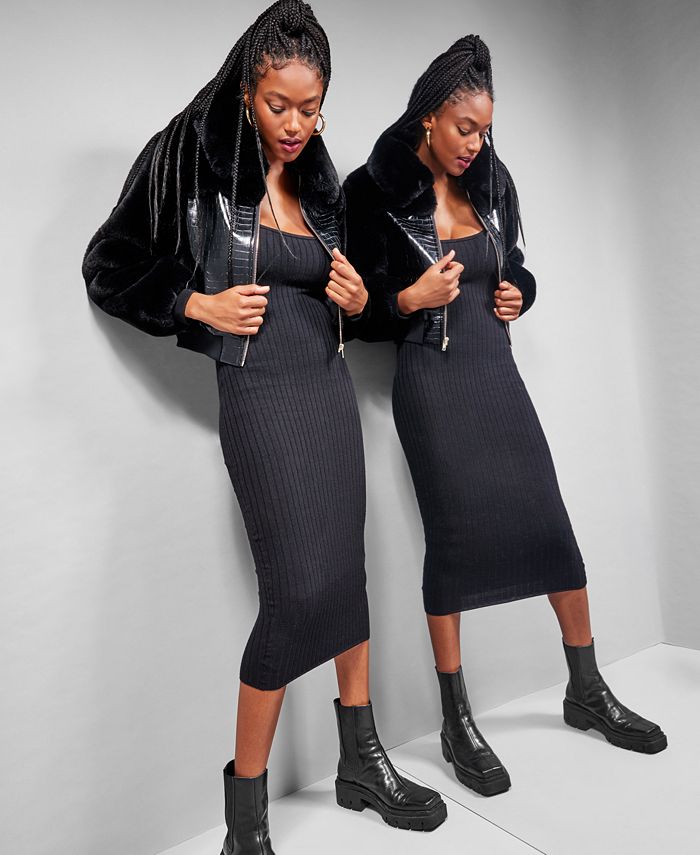 INC International Concepts Jeannie Mai X MixedMedia Cropped Bomber