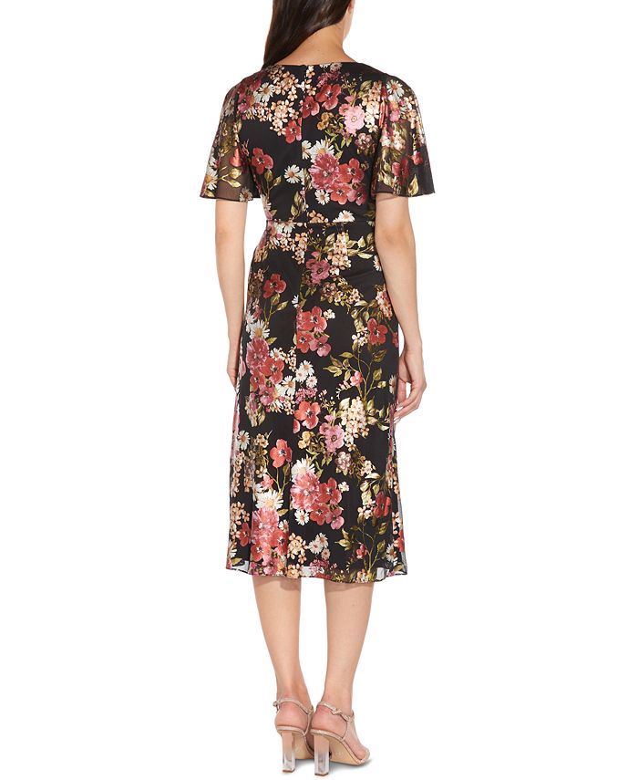 Adrianna Papell Plus Size Surplice Midi Dress - Macy's