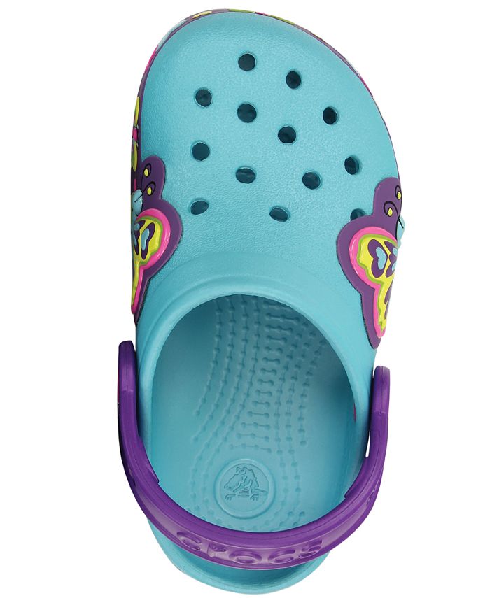 butterfly platform crocs