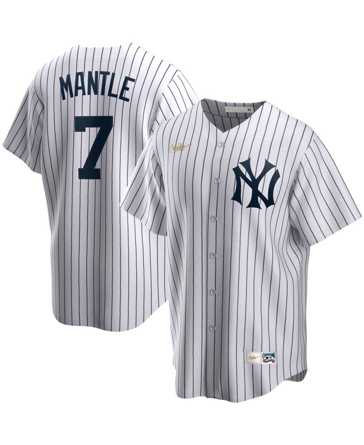 Men's Mickey Mantle White New York Yankees Home Cooperstown Collection Player Jersey