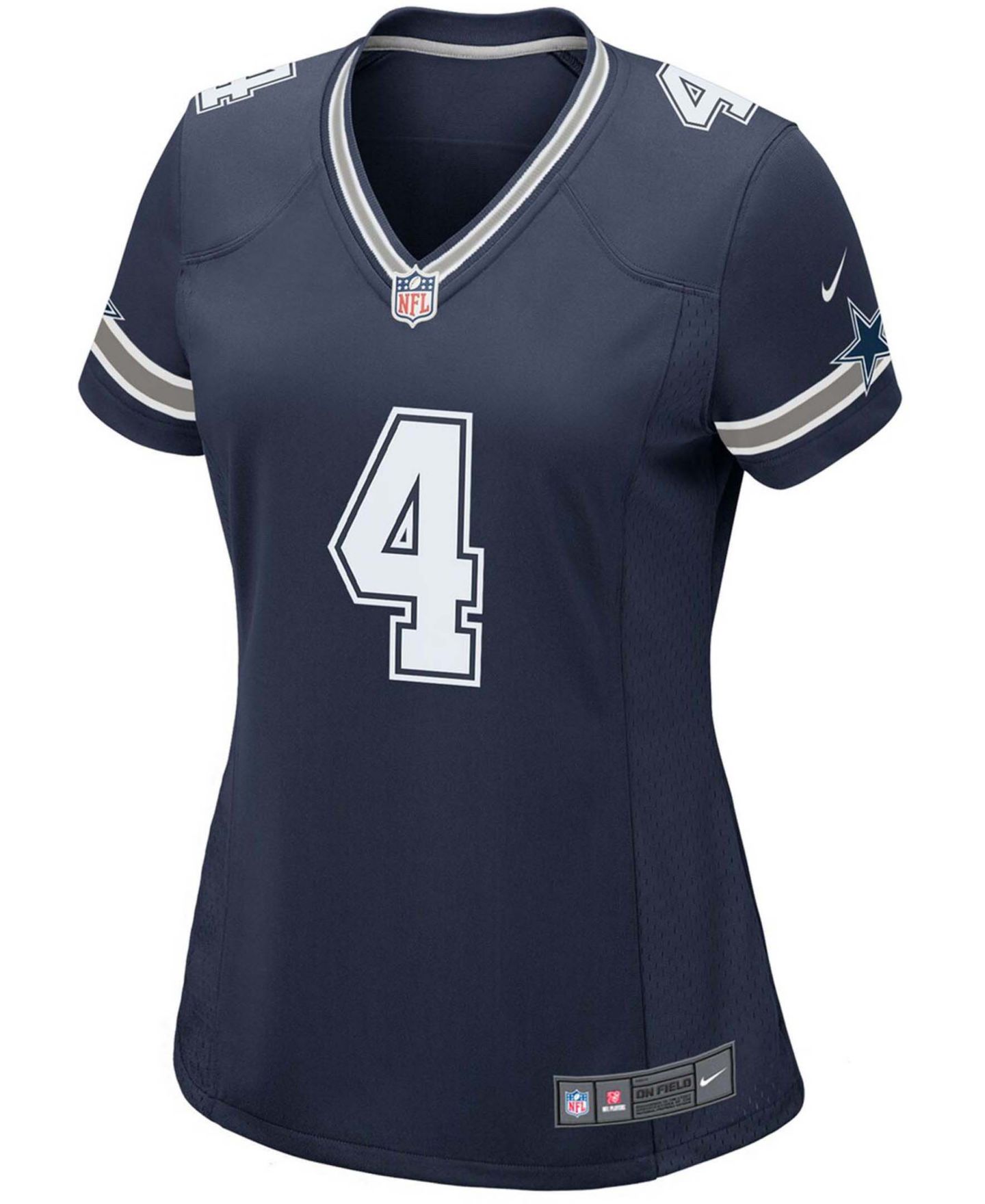 Женское джерси Nike Dak Prescott Dallas Cowboys Alternate Game, White, цвет: Тёмно-синий — фото 2