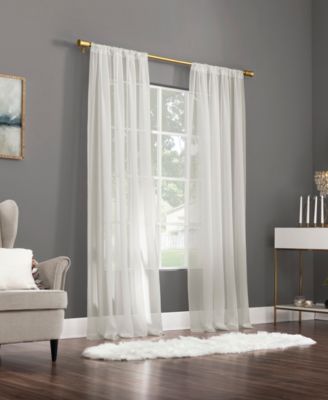 Mallory Sheer Voile Rod Pocket Curtain Panel