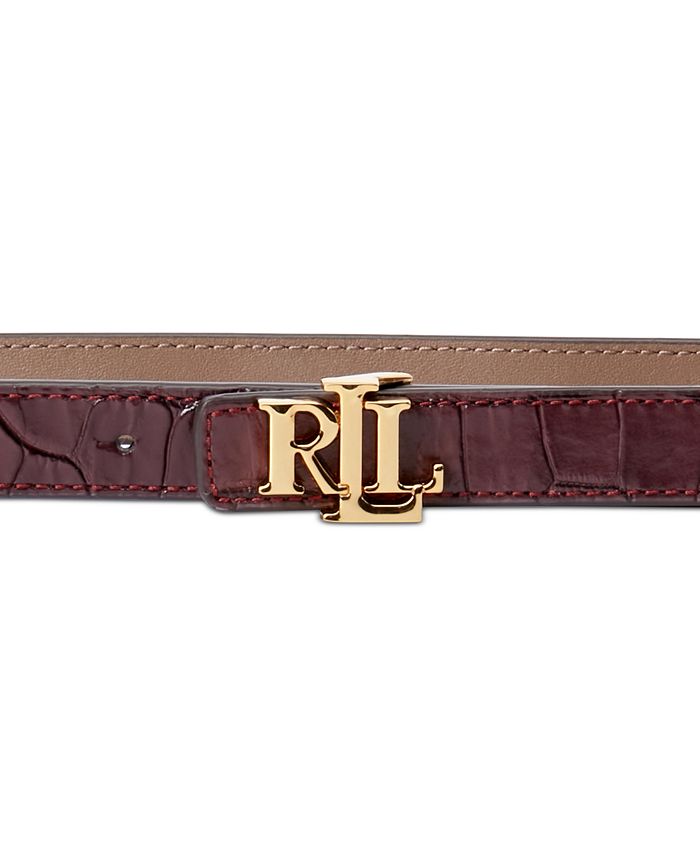 Infynite Croc-Embossed Leather Belt