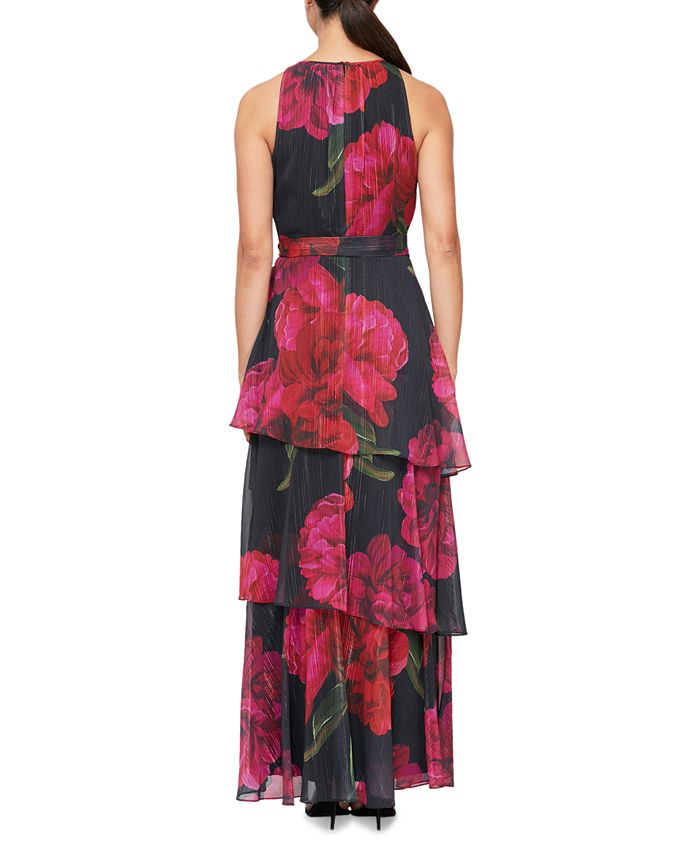 SL Fashions Printed Tiered Maxi Dress & Reviews - Dresses - Women - Macy's