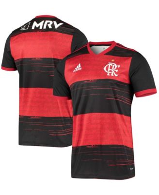adidas Men's Black CR Flamengo 2020/21 Home Replica Jersey Macy's - Main Image