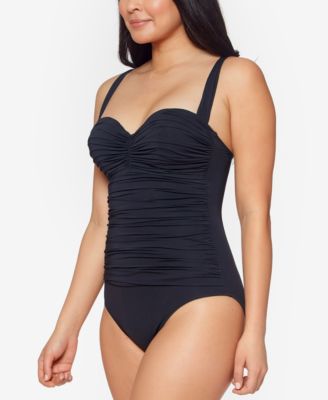 Kore Shirred Bandeau One-Piece Swimsuit