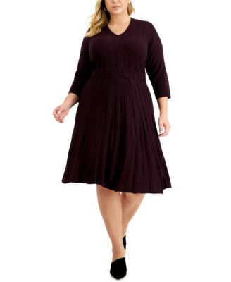 Connected - Plus Size Fit & Flare Dress