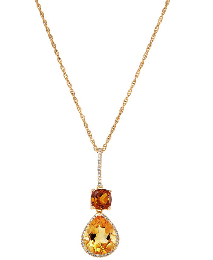 Macys store citrine necklace