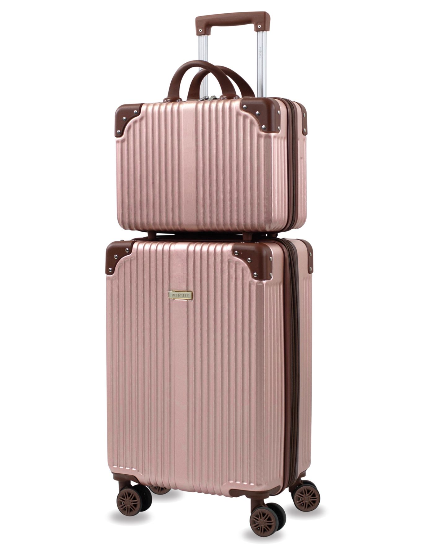 Чемоданы Puíche Trésor Carry-on Vanity Trunk Luggage, Set of 2, цвет: Чёрный — фото 14