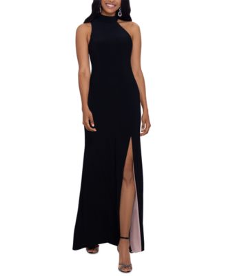 XSCAPE - Asymmetrical Halter Gown