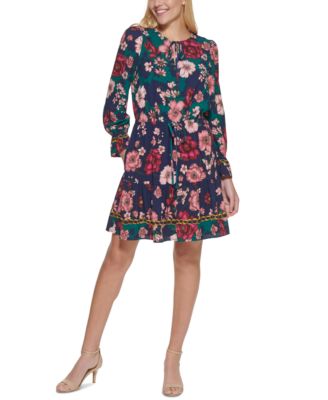 Vince Camuto - Floral-Print Tiered Dress
