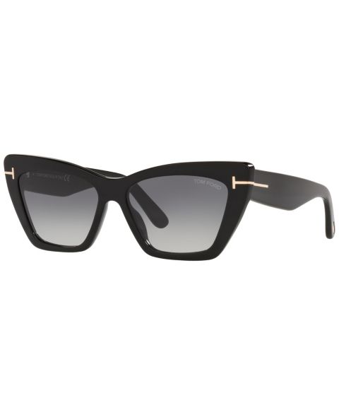 Женские солнцезащитные очки Tom Ford Sunglasses, TR001312, цвет: Чёрный блестящий