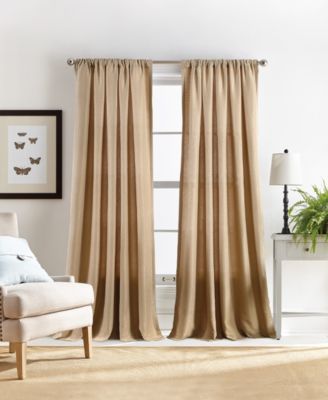 Martha Stewart Collection Stitch Poletop Chenille Panel Sets Created For Macys In Camel