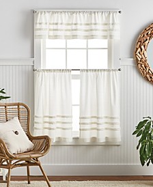 Water's Edge Backtab Tufted Valance & Tiers Set, Created For Macy's