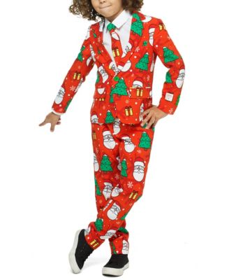 OppoSuits - Little Boys 3-Pc. Holiday Hero Suit & Tie Set