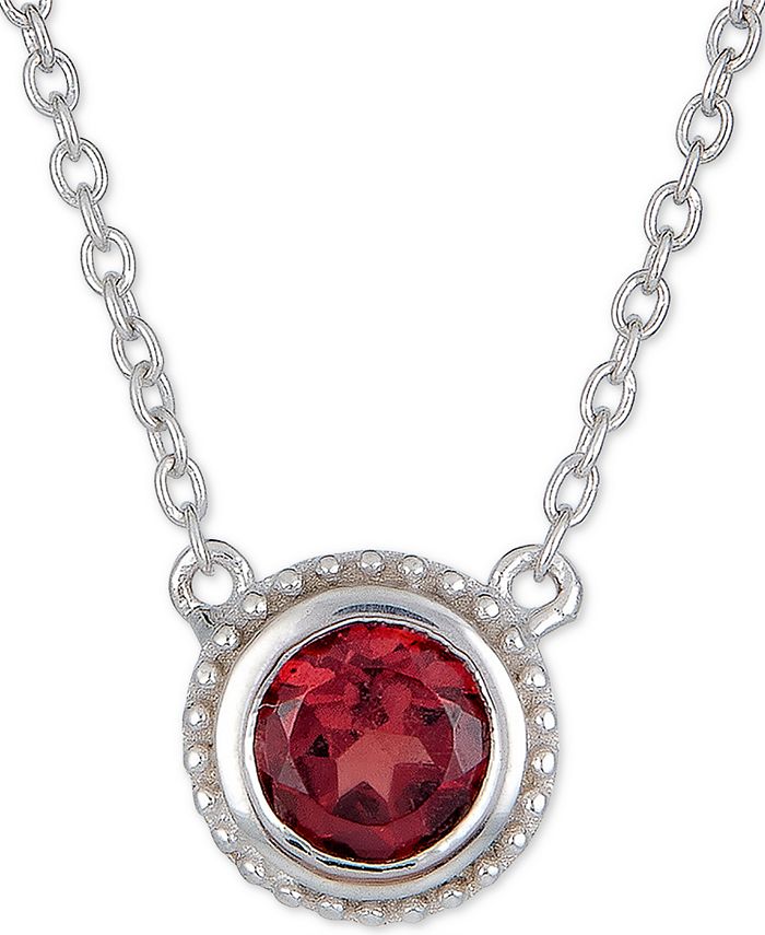 Macys garnet store necklace