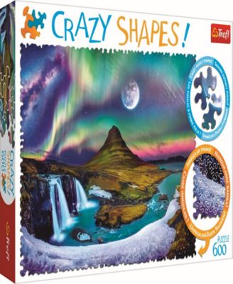 Trefl Crazy Shape Jigsaw Puzzle Aurora Over Iceland, 600 Pieces