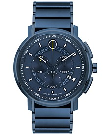 Strato Men's Swiss Blue Stainless Steel Bracelet Watch 44mm