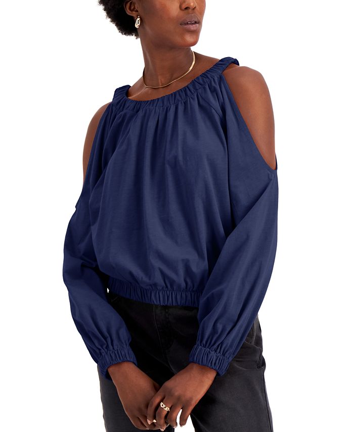 macys cold shoulder tops