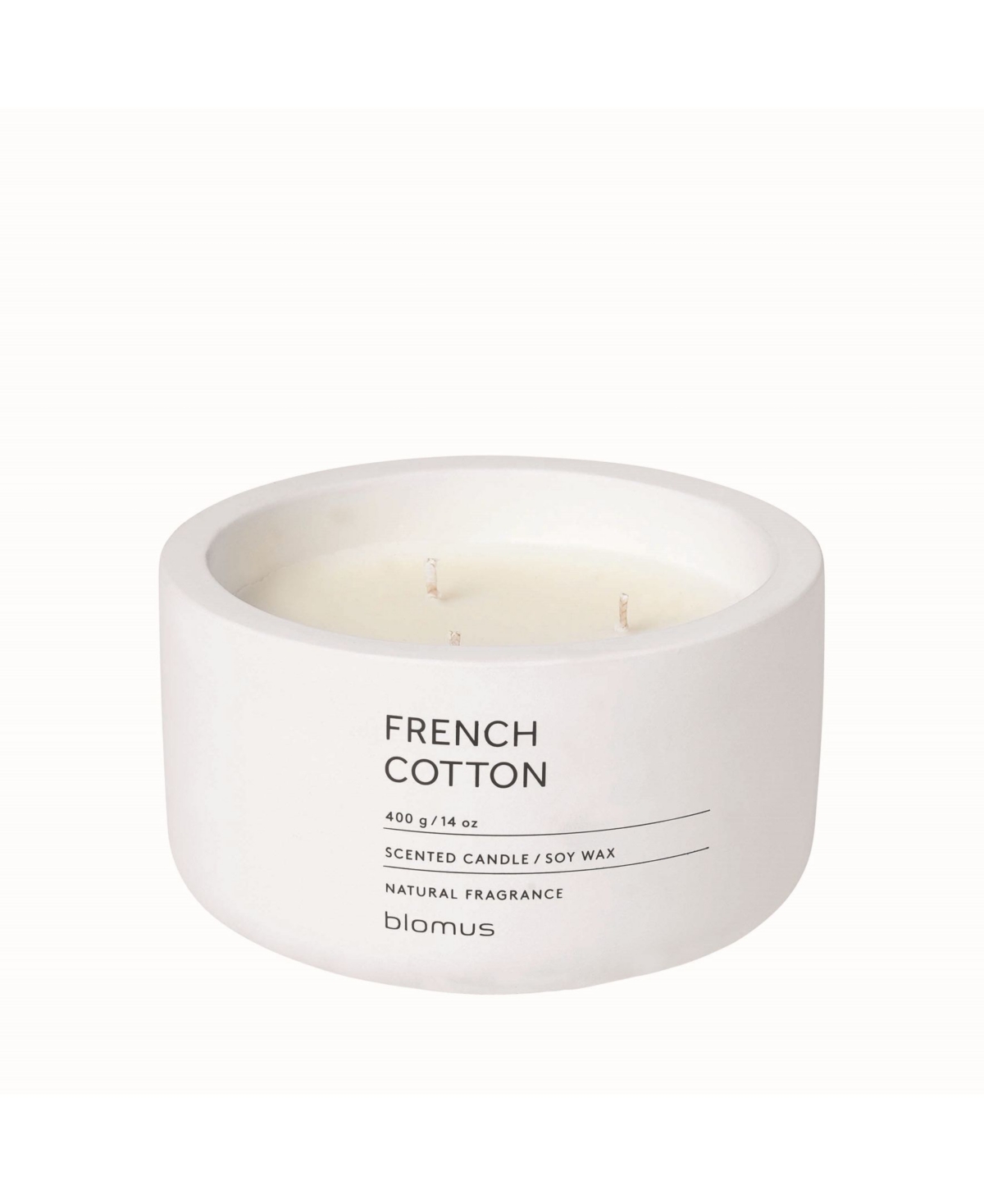 Fraga French Cotton Fragrance 3 Wick 5 Candle, 14 oz