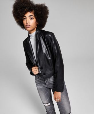 And Now This - Cropped Faux-Leather Jacket