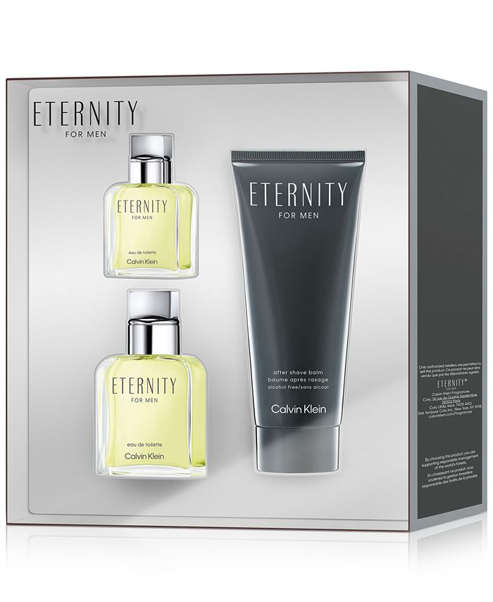 Calvin Klein Men's 3-Pc. Eternity Eau de Toilette Gift Set - Macy's