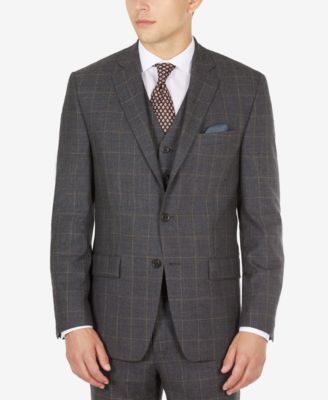 로렌 랄프로렌 Lauren Ralph Lauren Mens Wool Flannel Classic-Fit Suit Jacket