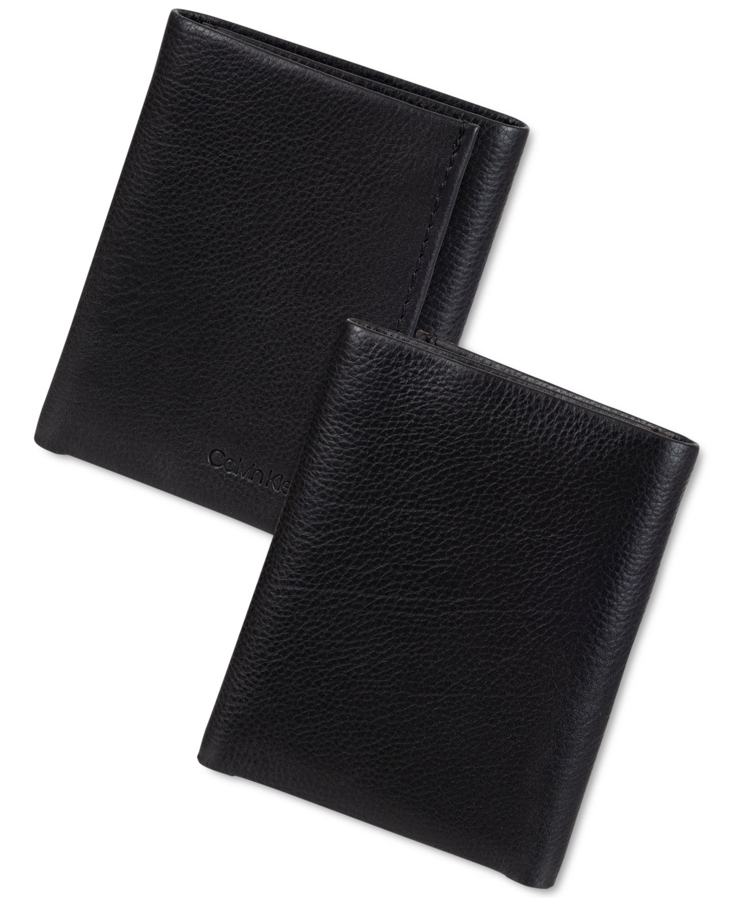 Мужской кошелёк Calvin Klein Soft Milled Trifold Wallet, цвет: Чёрный — фото 5