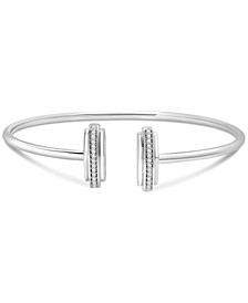 Diamond Bar Flex Bangle Bracelet (1/6 ct. t.w.) in Sterling Silver