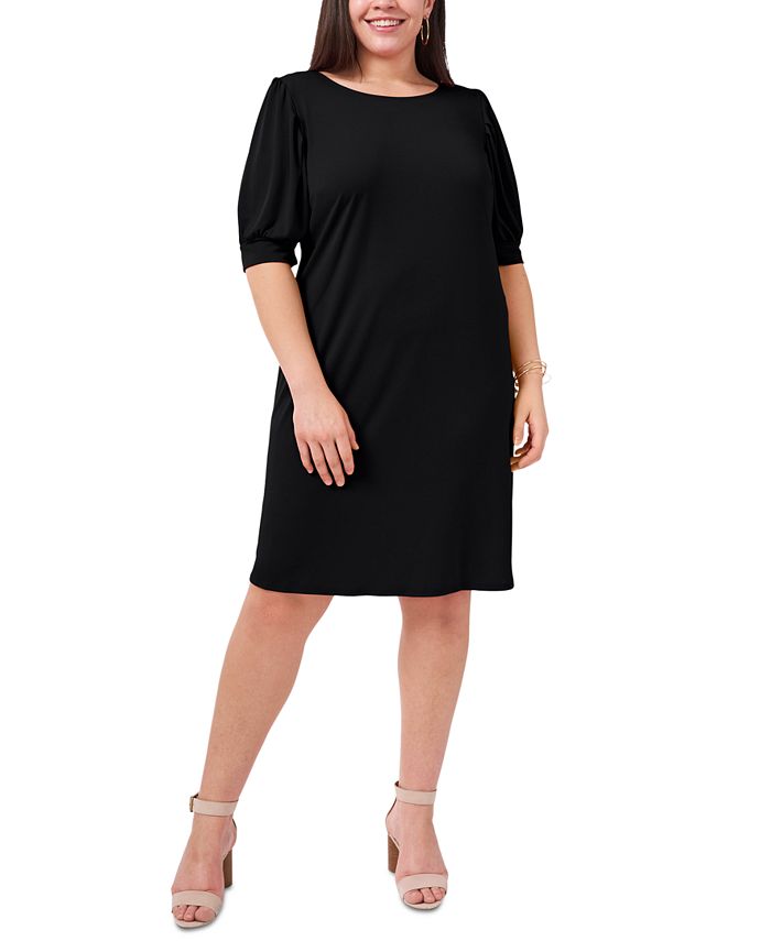 MSK Plus Size Puff-Sleeve Sheath Dress - Macy's