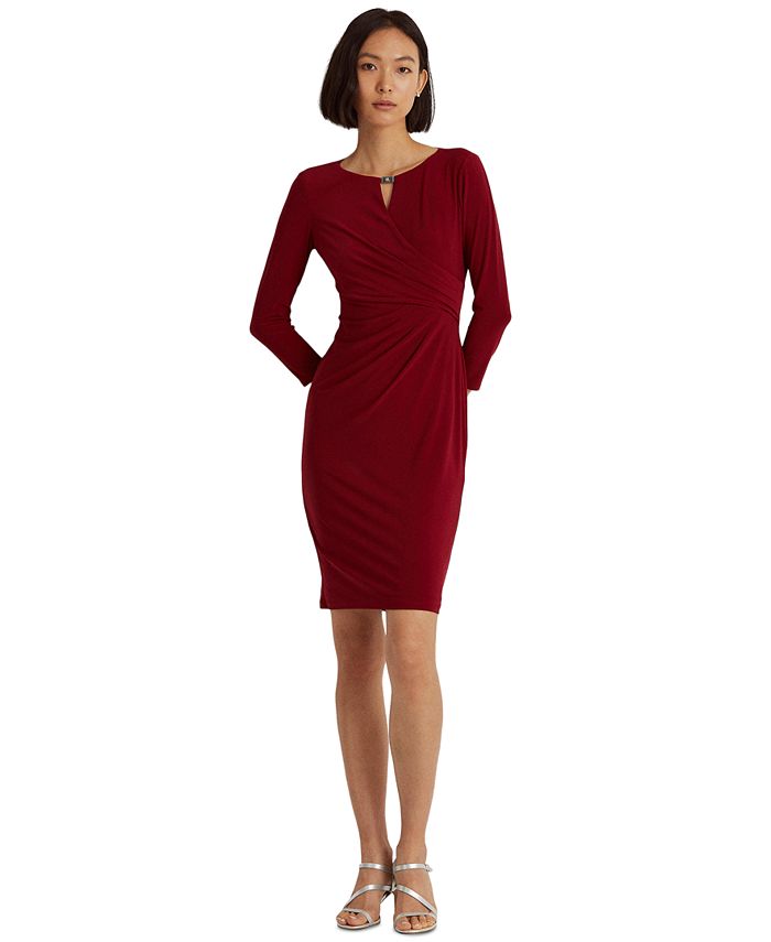 Lauren Ralph Lauren Wrap-Style Jersey Dress - Macy's