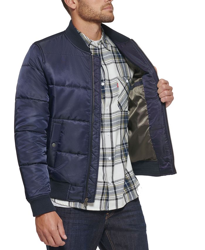 Levi's Men's Quilted Puffer Bomber Jacket & Reviews Coats & Jackets