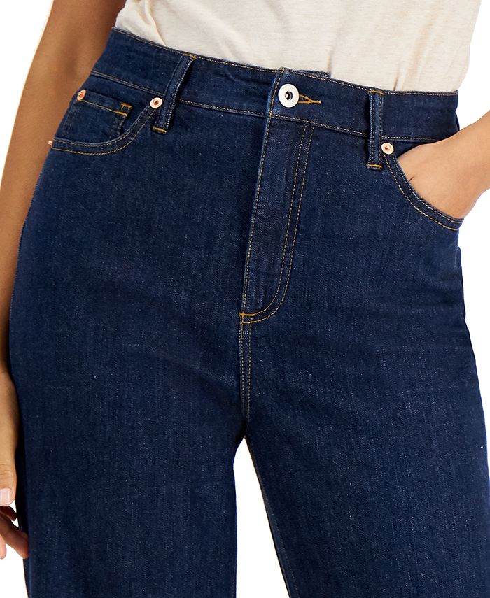 INC International Concepts Women's WideCuff StraightLeg Jeans