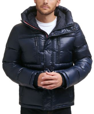 Men's Nylon Quilted Hooded Puffer Jacket