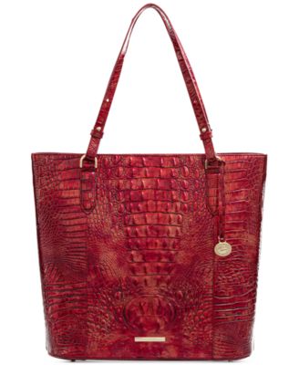 BRAHMIN ABIGAIL MELBOURNE EMBOSSED LEATHER TOTE ADY LEATHER WALLET