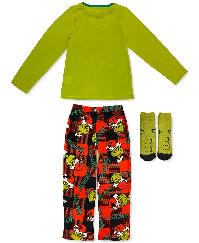 The Grinch Matching Little Big Boys 3 Pc. Grinch Family Pajama