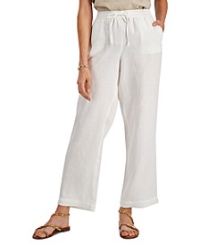 High-Rise Linen Drawstring Pants, Created for Macy's