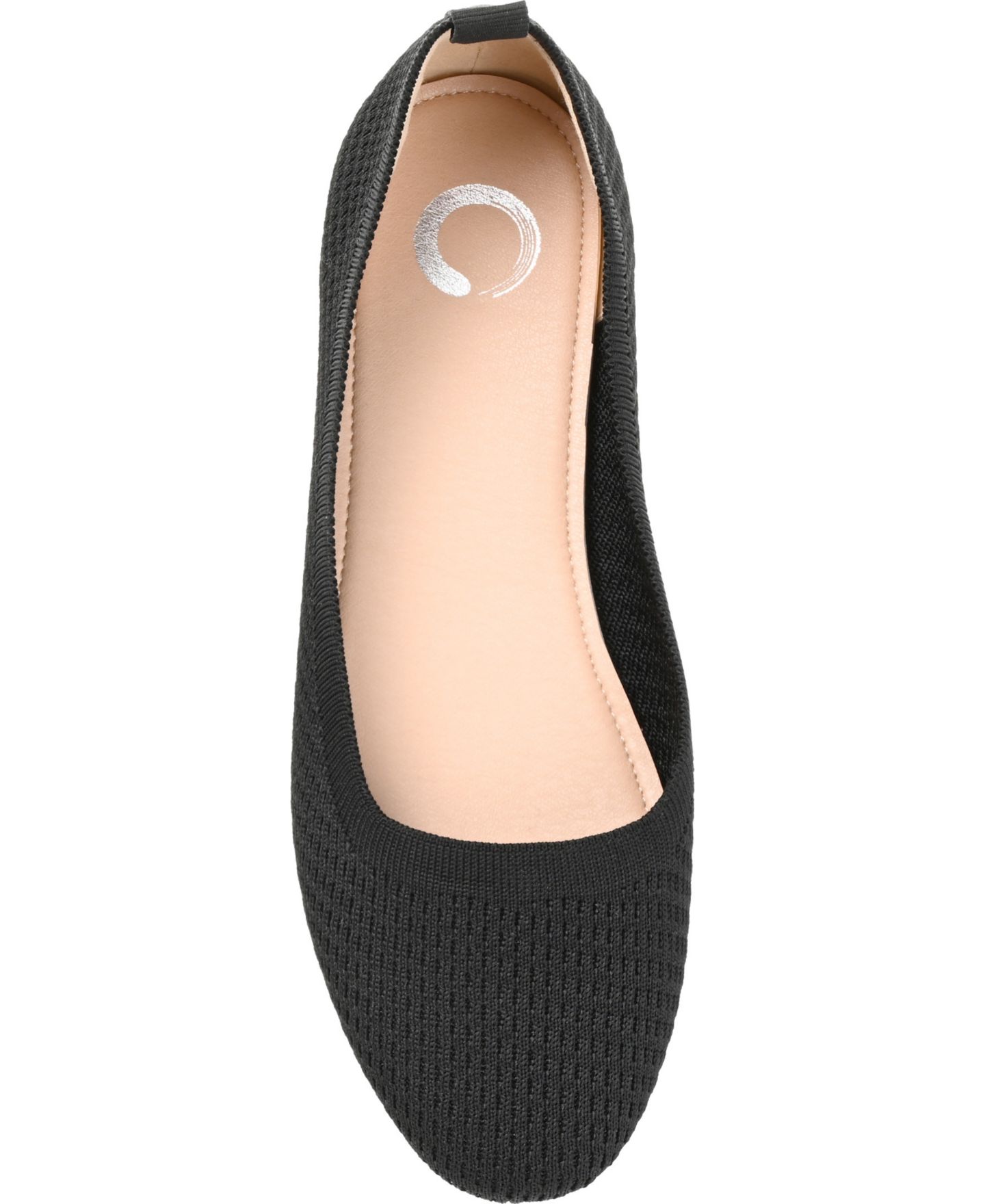 Женские балетки Journee Collection Maryann Knit Ballet Flats, цвет: Чёрный — фото 4