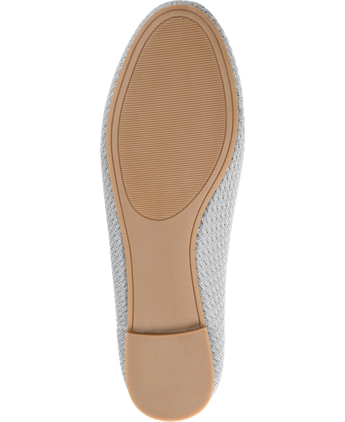 Shop Journee Collection Women's Maryann Knit Round Toe Ballet Flats In Grey